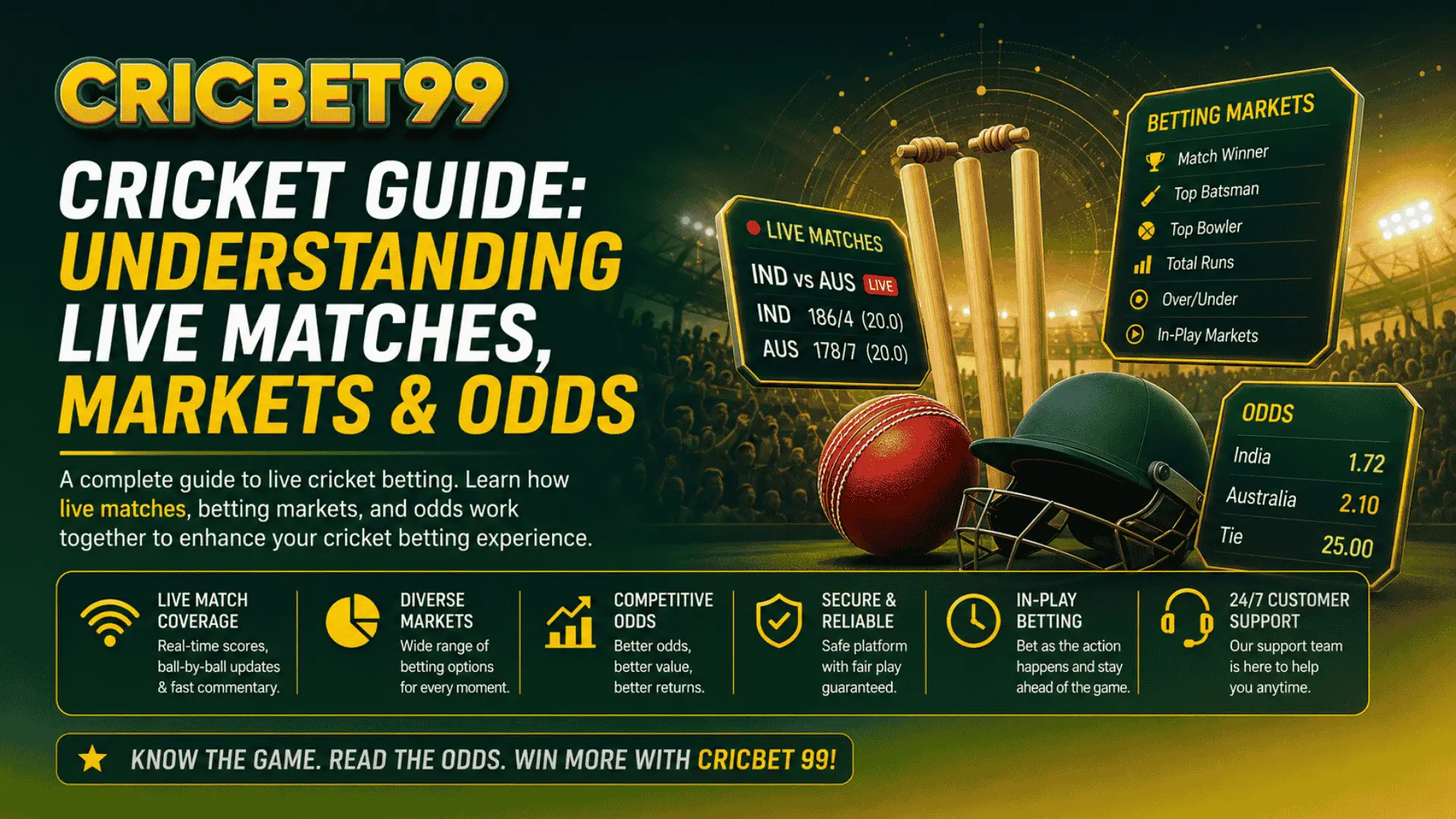Cricbet 99 Cricket Guide Understanding Live Matches, Markets & Odds