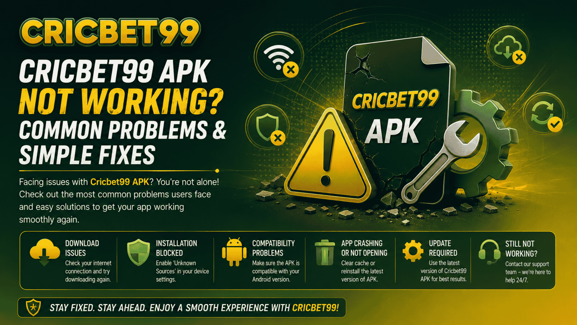 Cricbet99 APK Not Working Common Problems & Simple Fixes