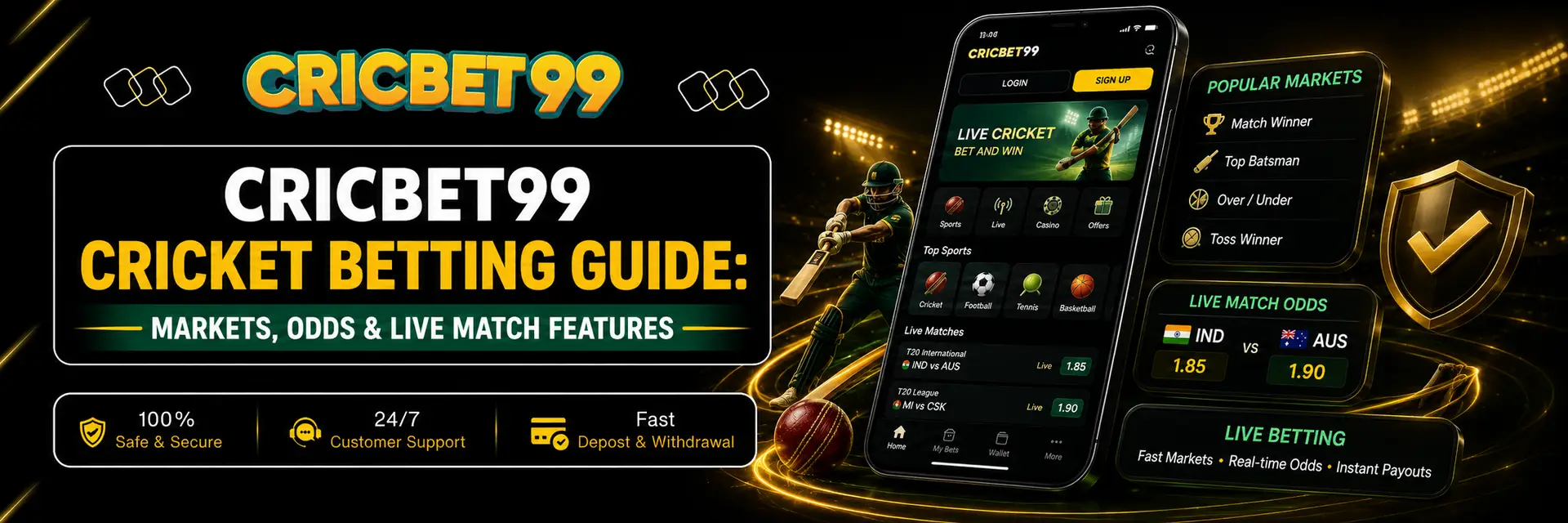 Cricbet99 Cricket Betting Guide Markets, Odds & Live Match Features